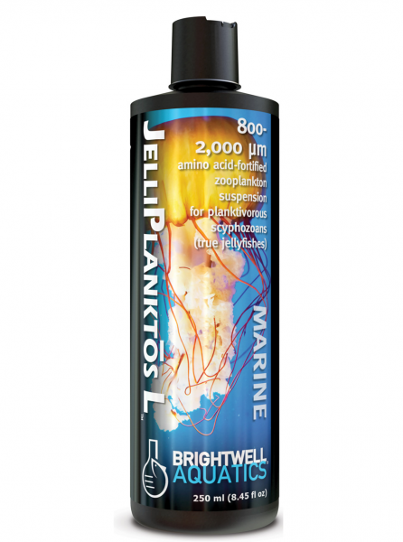 Brightwell JelliPlanktos L - 800 - 2,000-micron Zooplankton for Planktivorous Scyphozoans (True Jellyfishes) LARGE for Sea Nettles 250 ml