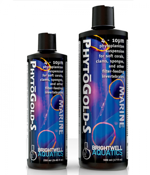 Brightwell PhytoGold-S - Golden Phytoplankton (Small) 4-10 micron 250 ml /8.5 fl. oz.