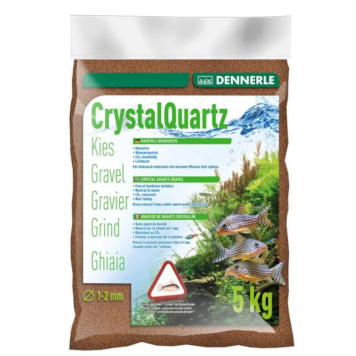 DENNERLE Crystal Quartz Gravel light brown, 5 kg