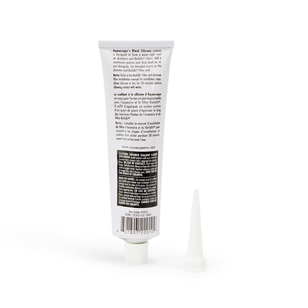 Aquascape Black Silicone Sealant - 4.7 oz tube