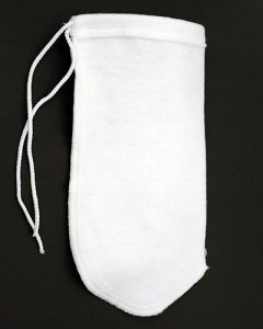 4" x 14" Felt Filter Bag w/ Drawstring - 100 Mcron