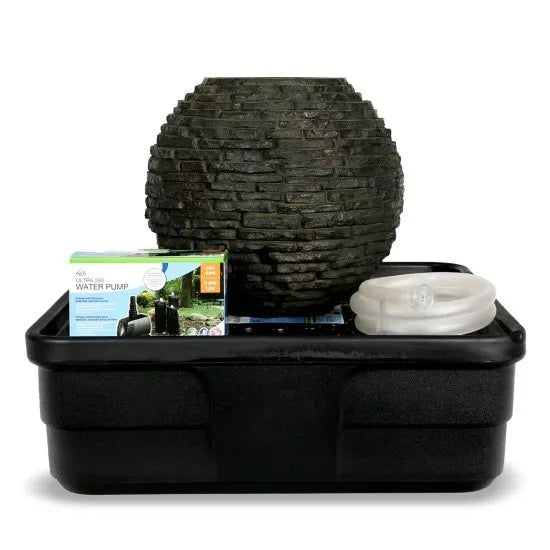 Aquascape EXTRA SMALL STACKED SLATE SPHERE 18" FOUNTAIN KIT