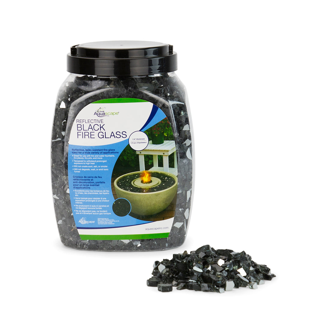 Aquascape 1/4" Reflective Black Fire Glass