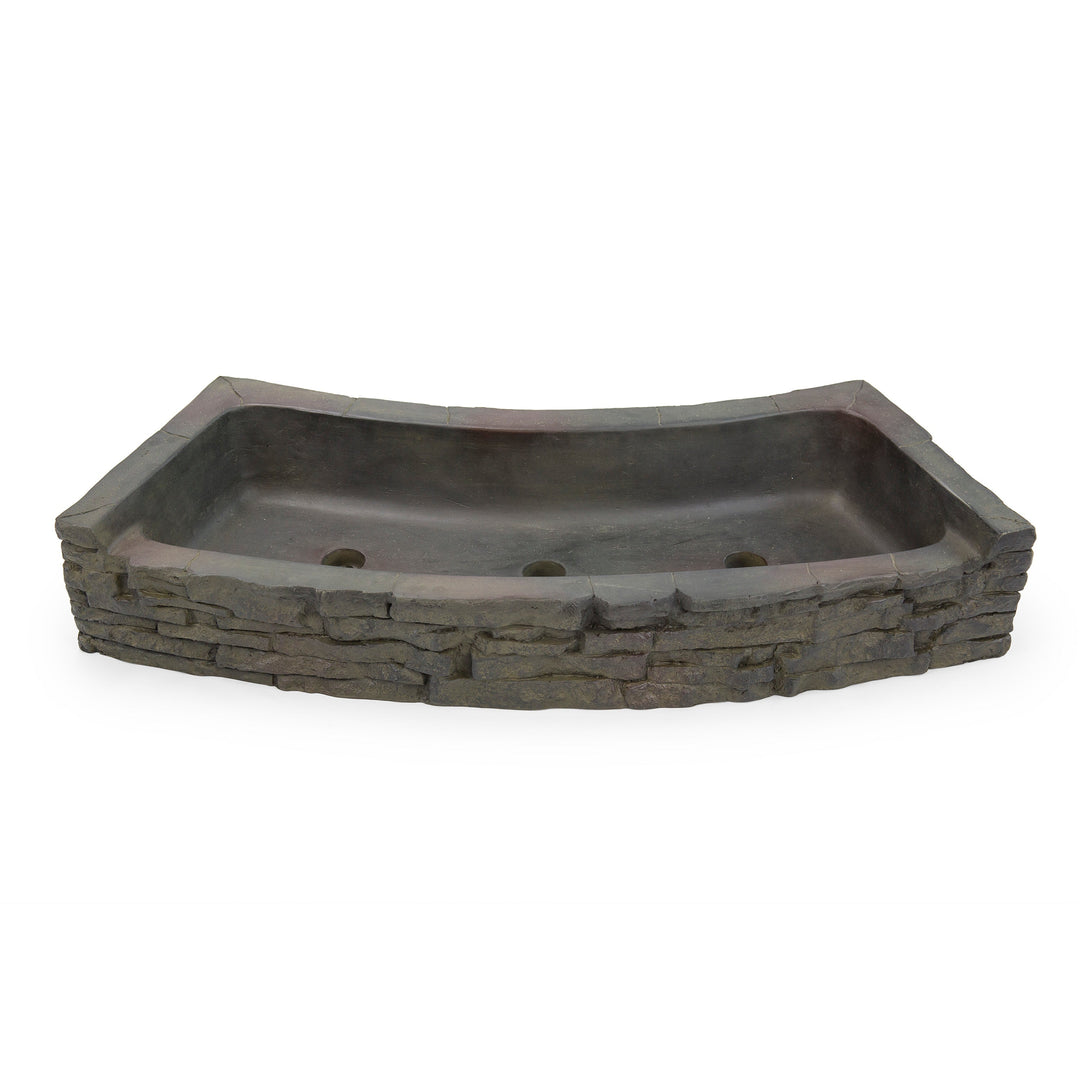 Aquascape Rear-Spill Curved Stacked Slate Topper