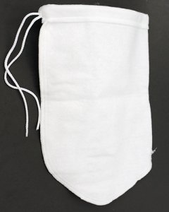 7" x 16" Felt Filter Bag w/ Drawstring - 100 Mcron