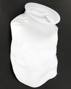 7" x 16" Felt Filter Bag w/ External Ring - 100 Micron