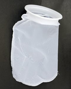 7" x 16" Mesh Filter Bag w/ External Ring - 200 Micron