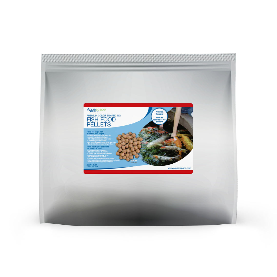 Aquascape Premium Color Enhancing Fish Food Pellets - 11lb