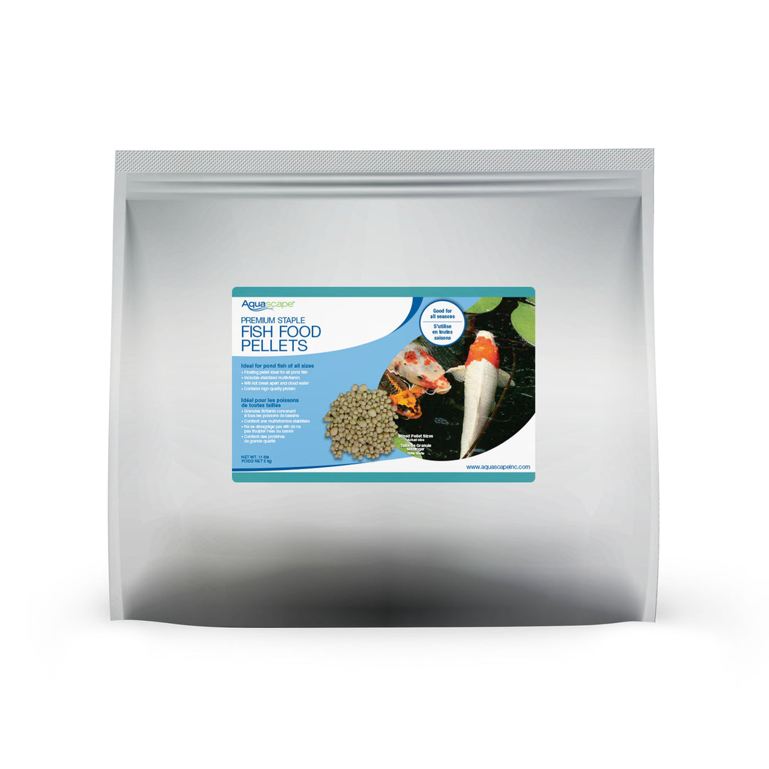 Aquascape Premium Staple Fish Food Pellets - 11lb Mixed