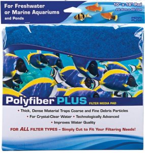 Penn-Plax Cascade Poly Fiber Plus Fine Mesh Filter Pad - 10" x 18"