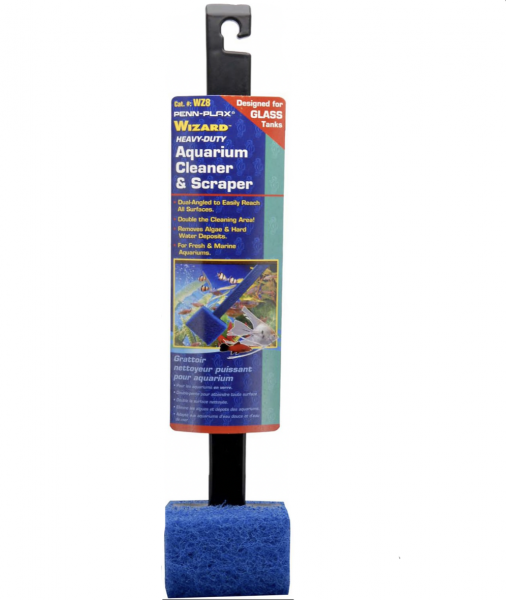 Penn-Plax Wizard 18" Heavy Duty Algae Cleaner & Scraper - For Glass Aquariums