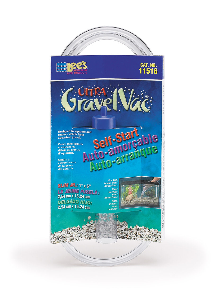 Lee's Aquarium Pet Products Ultra GravelVac Slim Jr. SelfStart Gravel Vacuum Cleaner 1ea/1 In X 6 in, Slim