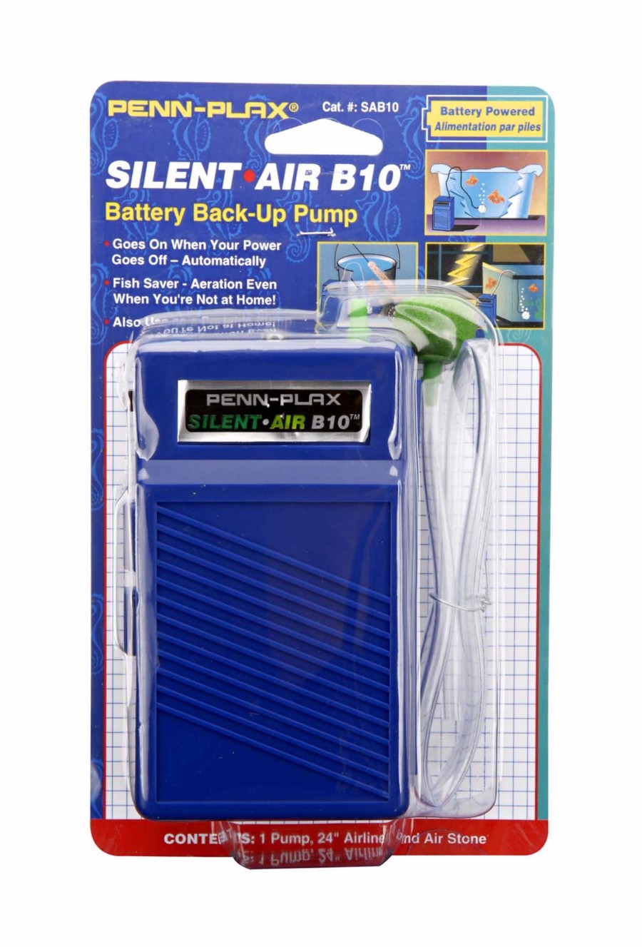 PennPlax Silent Air B10 Battery Aquarium Air Pump Blue, 1ea – Aqua