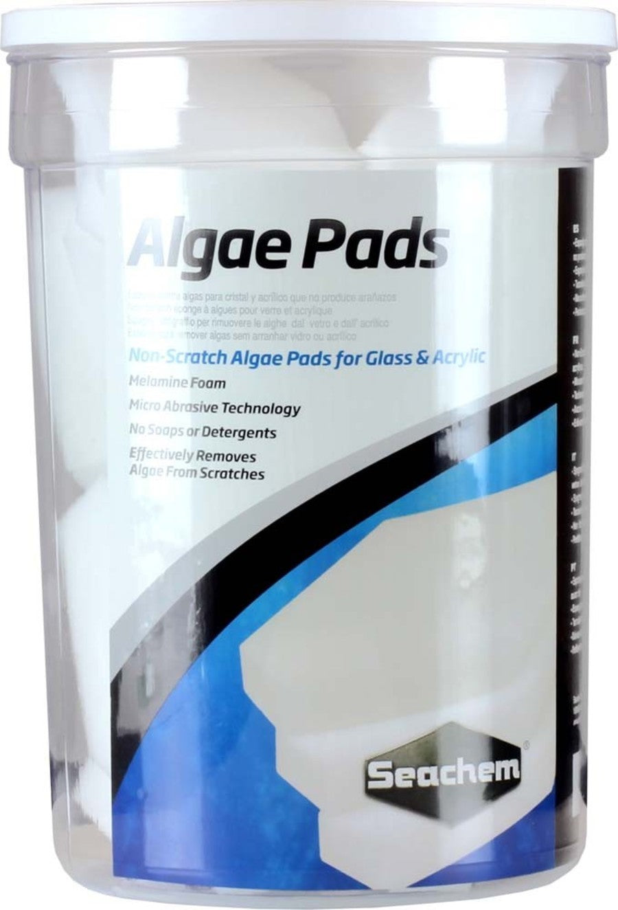 Seachem Laboratories Algae Pad for Glass Acrylic Aquariums White, 1ea/15 mm, 18 pk
