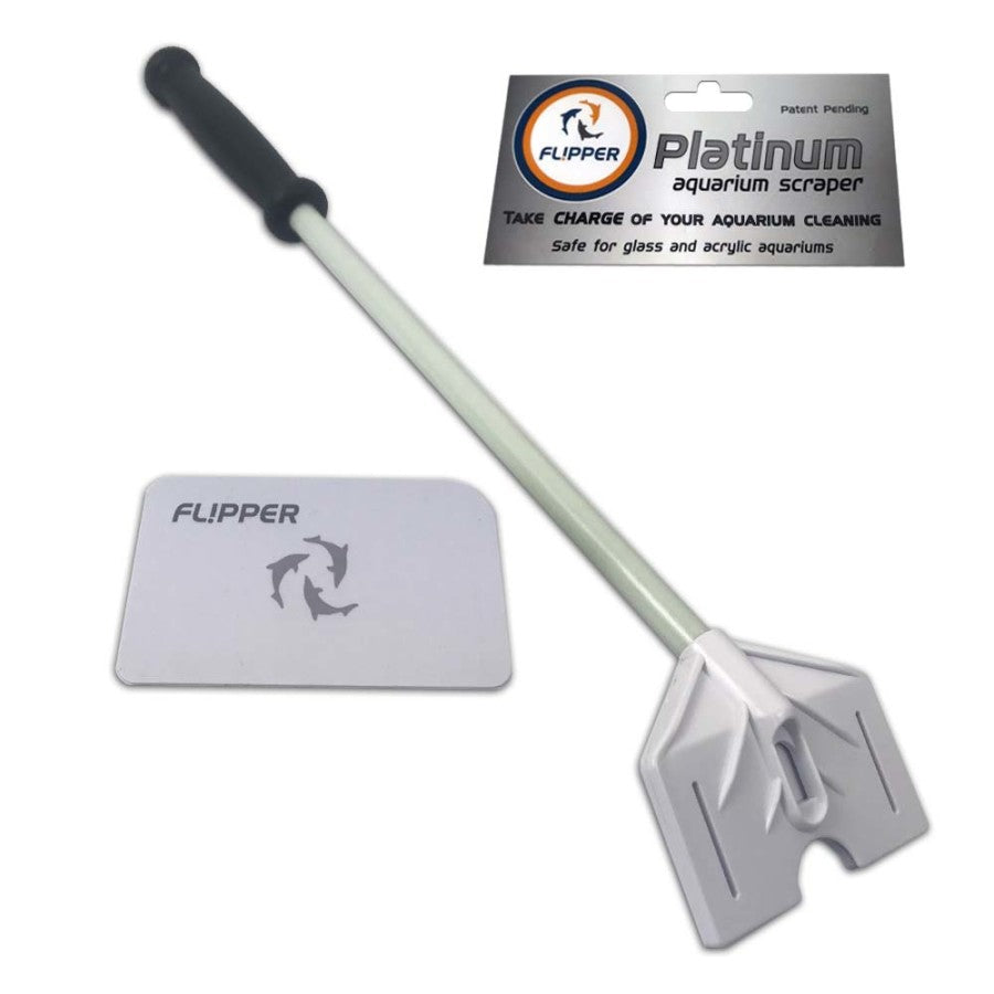 Flipper Cleaner Platinum Aquarium Scraper for Glass and Acrylic Tanks 1ea/18 in