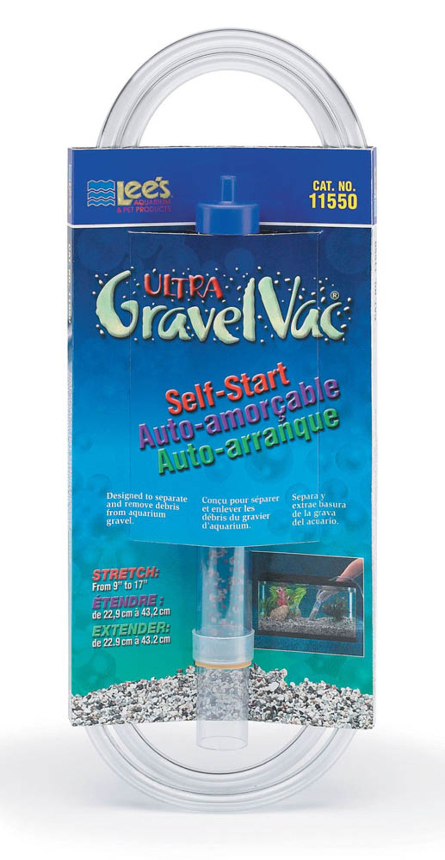 Lee's Aquarium Pet Products Ultra GravelVac Stretch SelfStart Gravel Vacuum Cleaner 1ea/1 In X 917 in