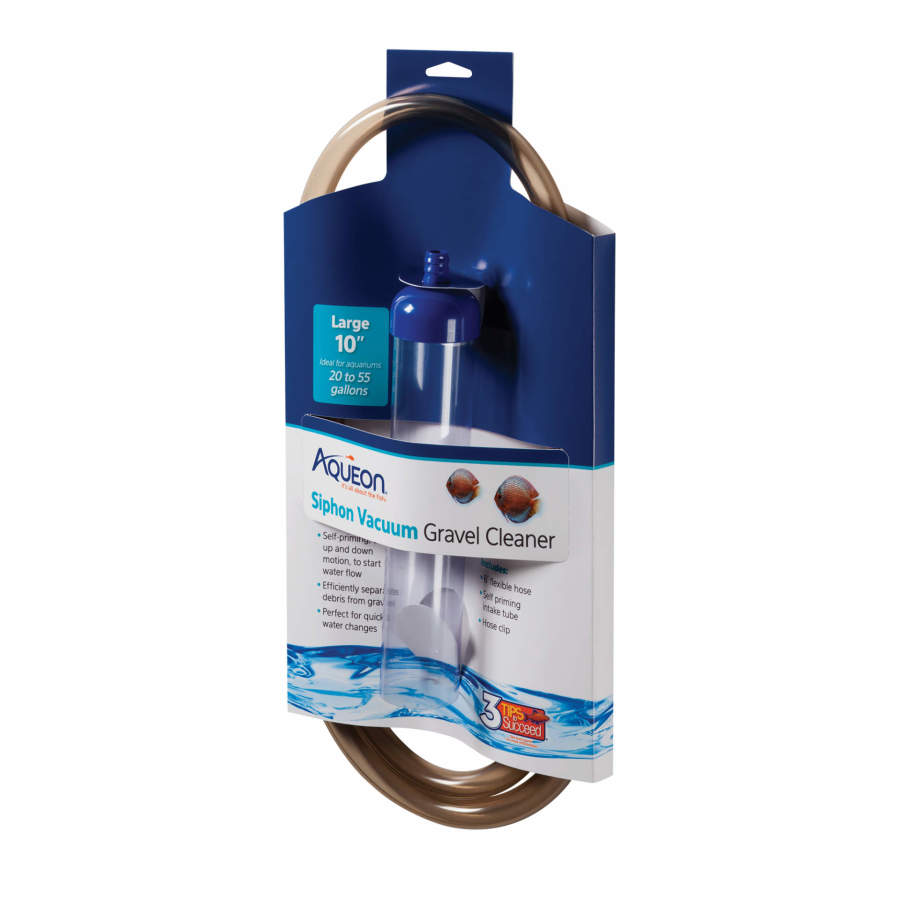Aqueon Aquarium Siphon Vacuum Gravel Cleaner No Bulb, 1ea/Large 10 in