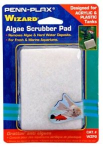 Penn-Plax Wizard Algae Scrubber Pad - 3" x 4" For Acrylic Aquariums