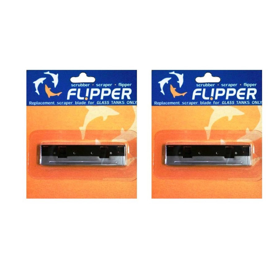 Flipper Cleaner Stainless Steel Replacement Blades for Glass Aquariums Black, 1ea/Standard, 2 pk