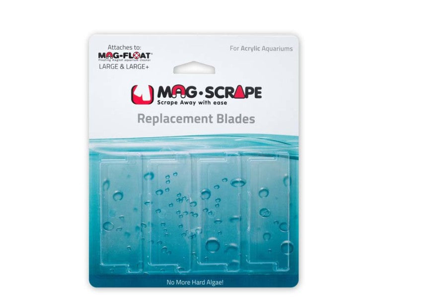 MagFloat Replacement Blades for Acrylic Aquariums Clear, 1ea/LG/LG, 4 pk