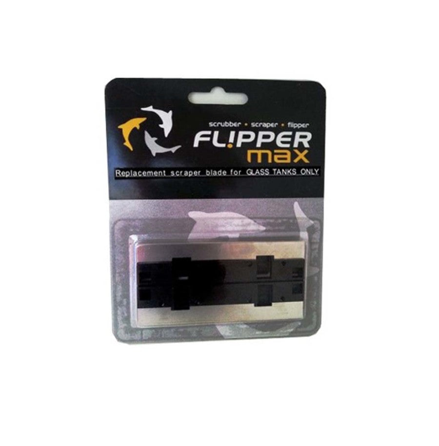 Flipper Cleaner Stainless Steel Replacement Blades for Glass Aquariums Black, 1ea/Max, 2 pk