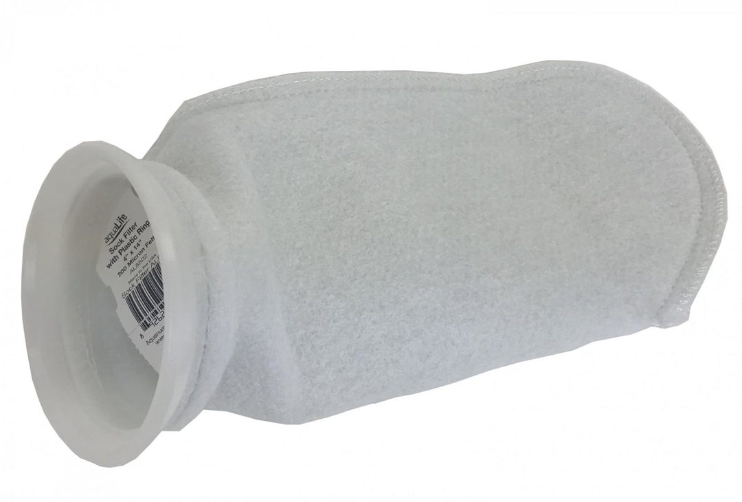 Felt Filter Sock 200 Micron, 4x14 inch with Plastic Ring