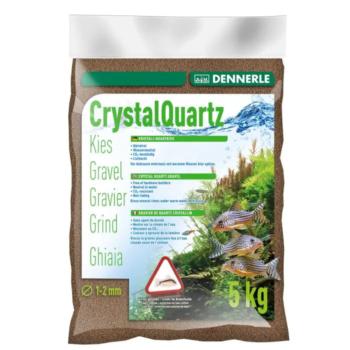 DENNERLE Crystal Quartz Gravel dark brown, 5 kg Default Title