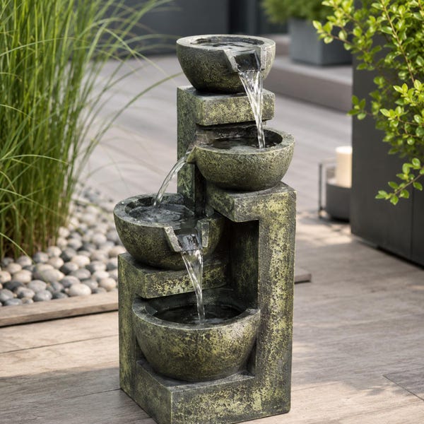 AQUASCAPE SPECIAL ORDER NESTED FOUNTAIN BOWLS 32", 40", 50" - GREEN SLATE
