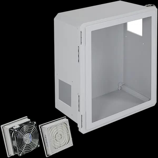 Easy Pro Steel Post Mount Cabinet with 115volt fan; 11 1/2" x 18" x 11 1/2"