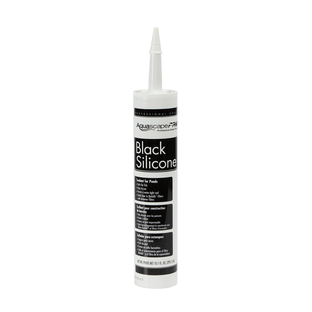 Aquascape Black Silicone Sealant - 10.1 oz tube