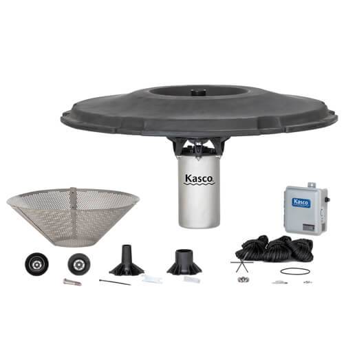 Kasco 2.3 J Fountain, 2HP, 240V, 3PH, Float, CF-3235 Control Panel, 5 Nozzles, 300' Cord w/6' Quick Disc. Stub Cord