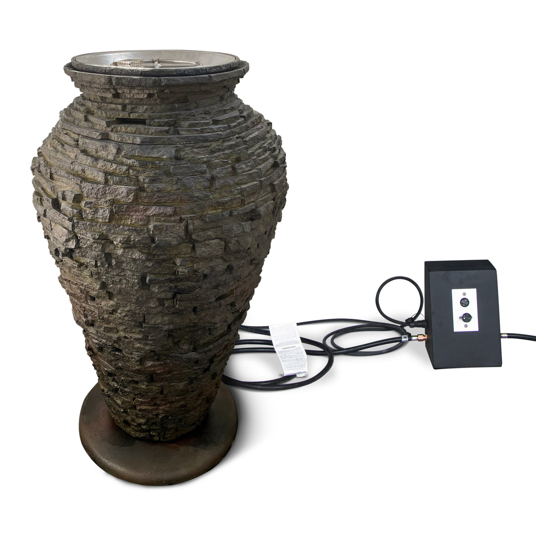 Aquascape Fire and Water Stacked Slate Urn Large