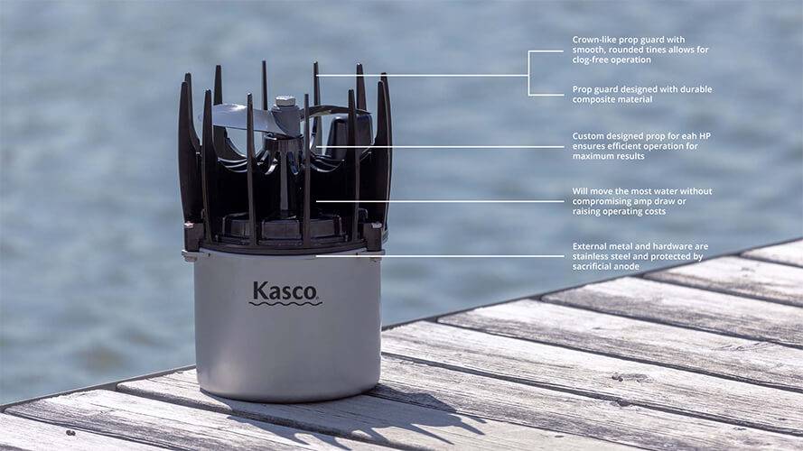 Kasco 2400 Aquaticlear, Clog resistant Circulator, 1/2HP, 120V, 1PH, No Mount/Float or Control, 25ft cord
