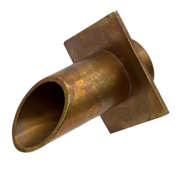 EasyPro Vianti Falls Brass 2" Round Scupper with diamond wall plate