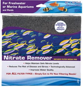 Penn-Plax Cascade Nitrate Remover Filter Pad - 10" x 18"